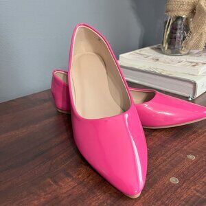 Pink Pointed Toe Flats - Womens Size 7